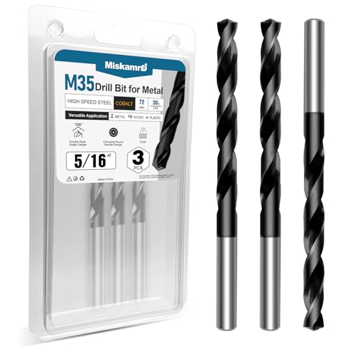 5/16 Inch Cobalt Drill Bit Set, HSS M35, Industrial Grade, TiAlN Coated