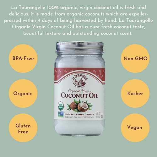 image for La Tourangelle, Organic Virgin Unrefined Coconut Oil, Great for Cookin