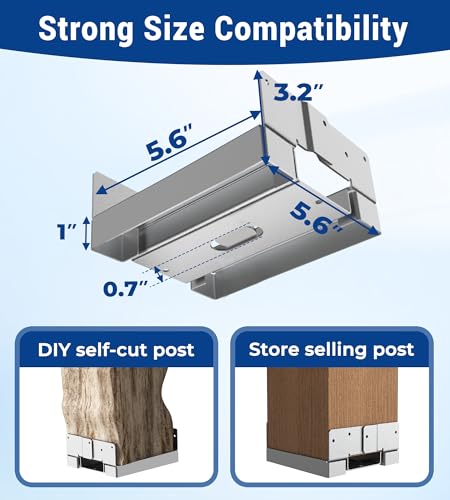 Image of 1PC 6x6 Post Base Anchor for Concrete, Supports Deck Fence Pergola