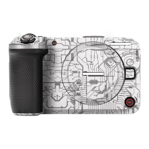 Mebont �J�����A�N�Z�T���[ Canon EOS R6 V�Ή� �J�����ɓK������ی쑕���X�e�b�J�[�ŁA�ώC�����A�ϖ��Ր���������J�����X�L���ی�t�B�����A����(Circuit White)