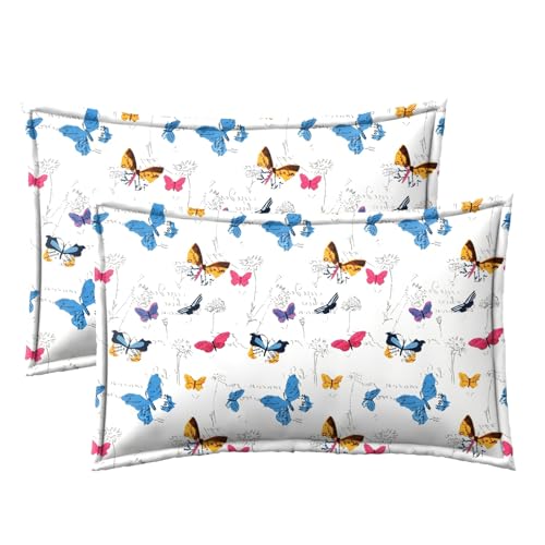 Image of Amazon Brand - Umi Super Soft Brushed Microfiber Cotton Pillow Covers, 2 Piece Pillow Covers(Not Pillow),Flange on Edges Pillow Covers 17X27(inches) 43X68(CM)