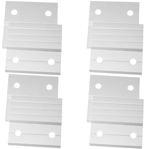 Image of DZS ELEC 8PCS French Z Shaped Suspension Clip Board Hanger Aluminum Hanging Picture Display Board Wall Protection Board Advertising Sign Fastener Wall Mounted Photo Frame with Screws Hanging Artwork