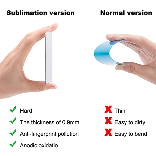 nbeads 8 Stück Metall Visitenkarte, 8.5x5.55cm 0.9mm dick Edelstahl Rohlinge Namenskarte Lasergravierte Visitenkarte Für Haus Büro Kunden DIY Geschenkkarten