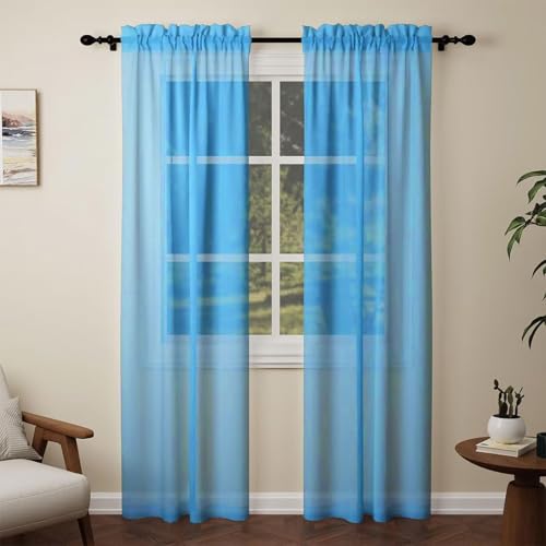 Cortinas translucidas con manguito de varilla que filtran la luz 2