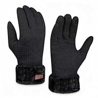 Women Winter Gloves, Warm Touchscreen Windproof Gloves for Women Girls Ladies Winter Using Gifts, Black