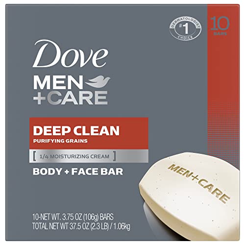 Dove Men Care Deep Clean Savon Hydratant Visage et Corps 10x4oz