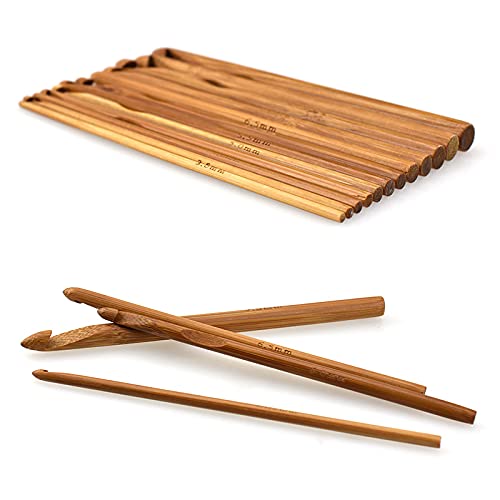Koknit 20Pcs Bamboo Crochet Hooks, Lightweight And Eco-Friendly Of Full Gift Set With Crochet Hooks Bag, Crochet Hooks For Crocheting #TOP3
