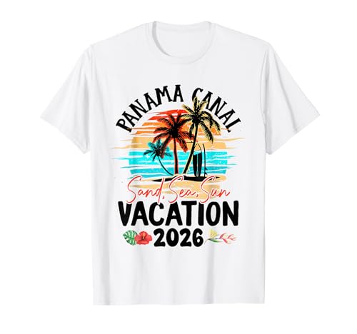 Panama Canal 2026 Vacation Beach Matching Family Group T-Shirt