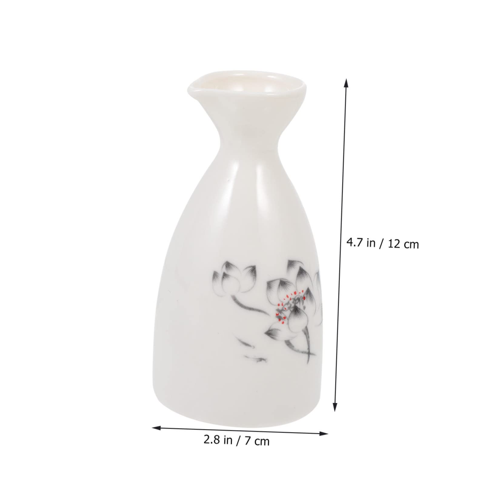 PRETYZOOM Ceramic Sake Kettle 4 Sake Cups Set Japanese Style Wine Pot Safe Multi-purpose