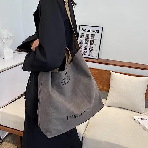 Bolso Tote grande de lienzo para mujer miniatura 2