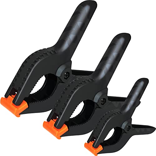 Spring Clamps Backdrop-Clips 20-Piece Nylon Clamp Set - 3 Sizes, Suitable for Photography Studio, Woodworking, Home, Office