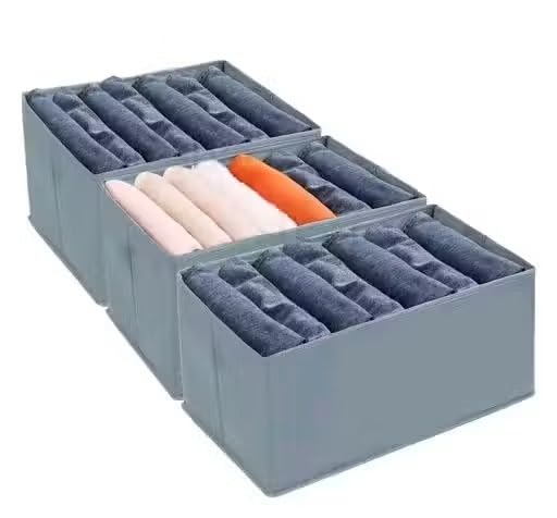 Travel-Friendly Clothes Organizer for Shirts & Essentials Grey Pack of 3-image-6