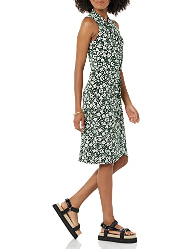 Image of Amazon Essentials Women's Sleeveless Faux Wrap Dress with Crossover Twist Neck