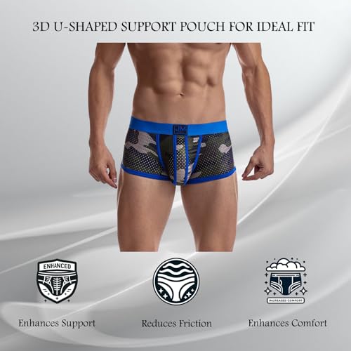 JOCKMAIL Men's Underwear Boxer Briefs Breathable Mesh Boxer Brief Stretch Camouflage Underwear2