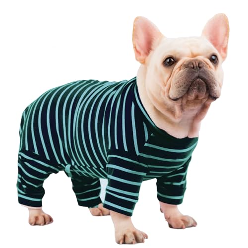 AOKAZI Dog Surgery Recovery Suit, Puppy Cat Onesie for Shedding Skin Disease Wound Protection, Medical Pet Surgical Suit w/Long Sleeve, Dog Pajamas (Blue,XX-Small)