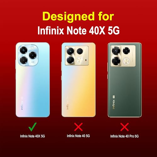 Image of Zapcase Back Case Cover for Infinix Note 40X 5G | Compatible for Infinix Note 40X 5G Back Cover | Liquid Silicon Magic Case with Camera Protection | Red