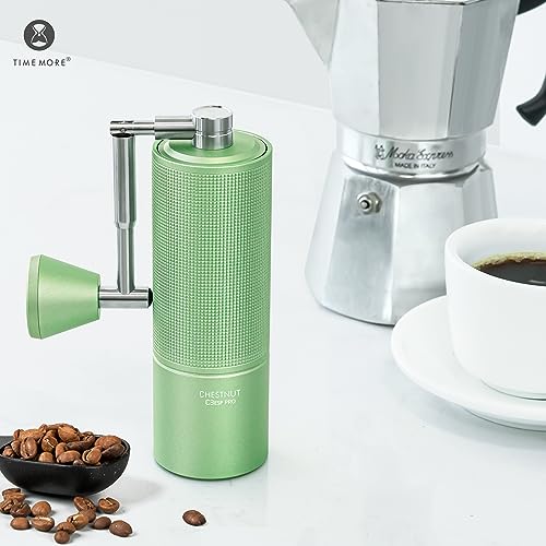 TIMEMORE Chestnut C3 ESP PRO Coffee Grinder Manual, Upgrade Integrated All-Metal Body, Hand Coffee Grinder with Folding Handle, for Espresso to French Press, Green - Image 5