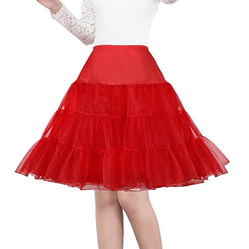 Image of Women's 50s Vintage Petticoat 26 inch Crinoline Rockabilly Tutu Skirt Slip S-3XL