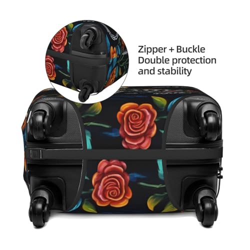 Flower Cat Print Elastic Washable Baggage Protector Universal Suitcase Cover Travel Luggage Cover4