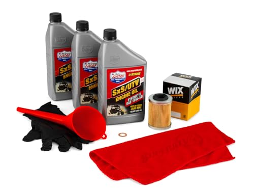 SuperATV Up & Running Can-Am Defender Oil Change Kit with Premium Lucas Oil and WIX Filter Includes 2.5 qt. of 10W-50 Full Synthetic Lucas Oil and WIX (765809303669) Oil Filter for Best Performance