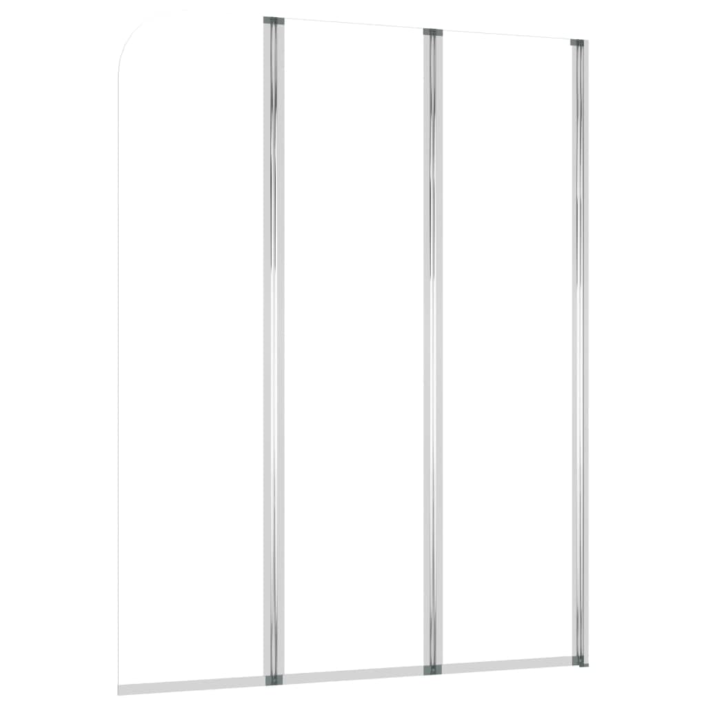 Kabiny prysznicowe 2 szt. 104 x 130 cm szkło hartowane przezroczyste | Składana konstrukcja, profile aluminiowe, łatwy montaż, do wanny