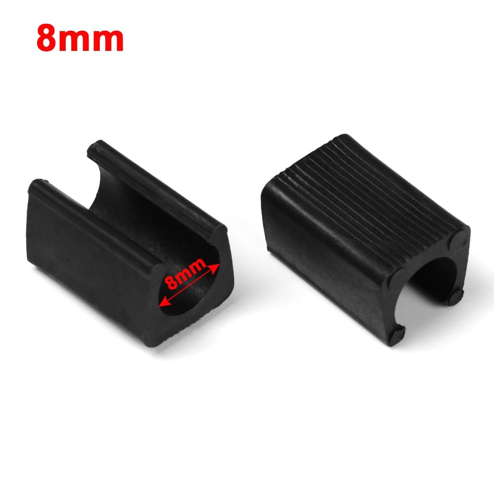10 Embouts U Antidérapants Pour Pied De Chaise - Diamètre 20mm, Noir - Marque Uxcell
