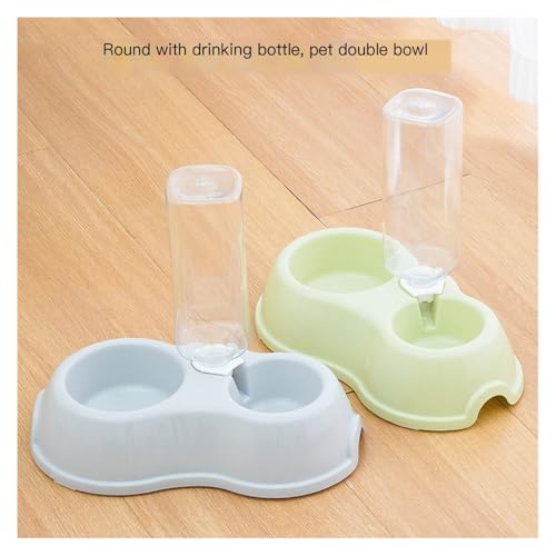 Fuente de agua y comida para mascotas con doble bebedero miniatura 4