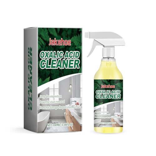 AuroraHyt Oxalic Acid Cleaner, Powerful Stain Removal Spray for Bathroom, Toilet, Porcelain, 100ml/3.38oz, Multi-Surface, Deep Cleaning (1)