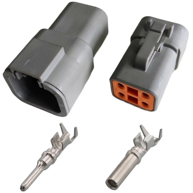 DTP04-2p Automotive Sealed Water Proof Connector 2p4p6p Harness Plug High Current Spot Lamp Socket(4p,5sets)