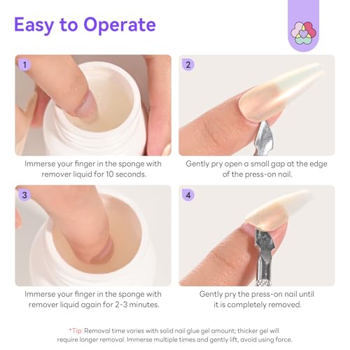 Image of SAVILAND Plant-Based Nail Polish Remover Kit: 6.76 fl.oz Non Acetone Fingernail Polish Remover Shea Butter Nail Remover with Castor Oil VE Cuticle Oil & Nail Removal Tools for All Nail Polish Types