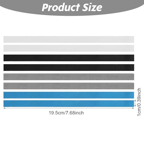 simarro 8 Stück Sport Haarband Dünn für Jungen, Elastische Sport Haarbänder Herren Schweißband Stirnband Antirutsch Stirnbänder für Fußball Yoga Laufen Joggen(4 Farben)