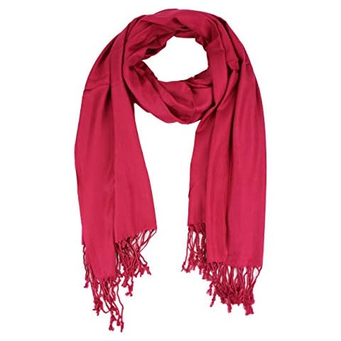 PASKMLNA Large Solid Color Pashmina Shawl Wrap Scarf 80" X 27" (xw#30) Cover