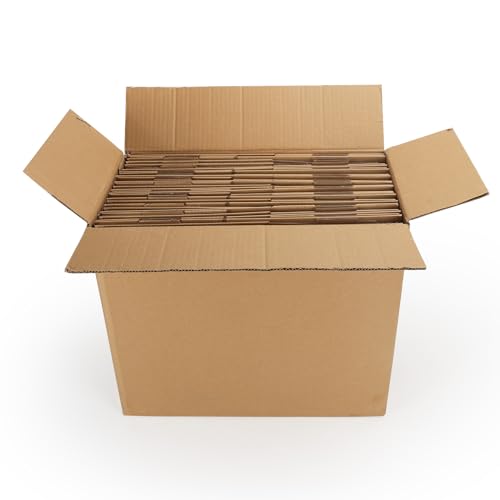 Image of HORLIMER 8x6x6 inches Shipping Boxes Set of 25, Brown Corrugated Cardboard Box Literature Mailer