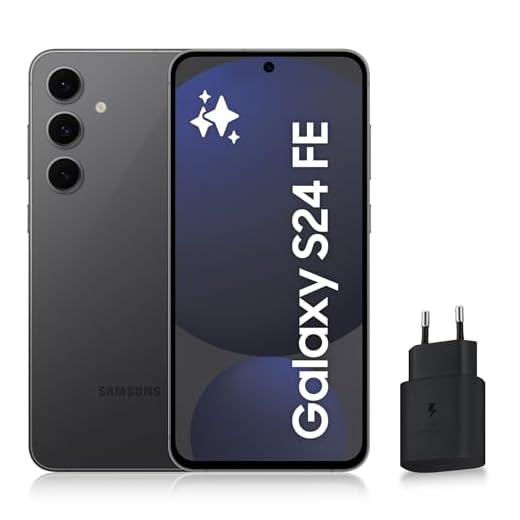 SAMSUNG GALAXY S24 FE, Smartphone Android 5G avec Galaxy AI, 256 Go, Chargeur secteur rapide 25W inclus, Smartphone déverrouillé, Graphite, Version FR