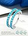 OUFER 20G Double Nose Rings Hoops, Turquoise Nose Rings for Women Men, Daith Earrings, Tragus Rook Conch Helix Lip Piercing Jewelry,316L Surgical Steel Hinged Segment Septum Hoop Jewelry 7mm