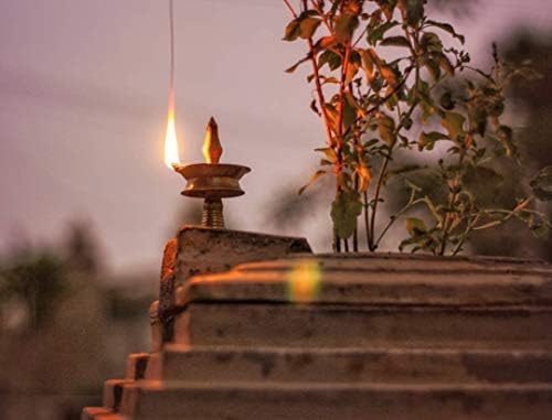 phareLamp Presents Nilavilakku- Kerala Brass Oil Lamp-Set of Two (Set of 2, 6 Inch Height) #A064