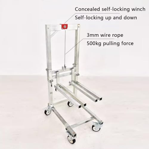 Sollevatore per pallet resistente con tavolo sollevabile in materiale mobile, design ergonomico per un facile trasporto e manovrabilità, ideale per uso in magazzino e logistica