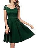 Marke: Bbonlinedress abendkleider elegant für hochzeit Kleid Grün Damen damen knielang cocktailkleid damen abendkleider lang spitzenkleid damen petticoat badeanzug rockabilly kleid cocktailkleid damen Dark Green S