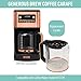 HADEN 14-Cup Replacement Glass Carafe Pot with Lid for Generous Brew Coffee Maker, Black/Copper