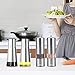 Oil and Vinegar Dispenser Set - Vakoo Stainless Steel Protective Olive Oil Dispenser and Leak Proof Soy Sauce Cruet - Salad Oil Dispensing Bottle Set