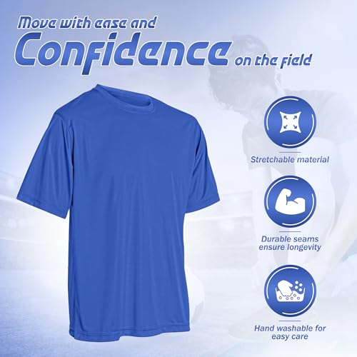 Vizari Youth Athletic T-Shirt - Quick-Dry & Breathable Crewneck Active Shirt for Workout, Gym, Sports, Outdoor & Casual Wear4