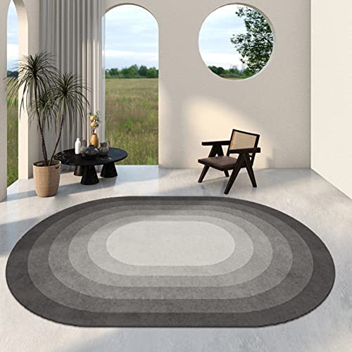 Tapis de zone ovale moderne pour réchauffer un salon froid