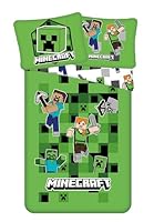 Minecraft Bettwäsche Set Kinderbettwäsche Jugendbettwäsche 135x200 Wende Motiv Kissenbezug 70x90 + Bettbezug 140x200 cm · Ökotex Standard Microfaser