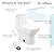 Carre One-Piece Square Toilet Dual-Flush 1.1/1.6 gpf, Touchless White