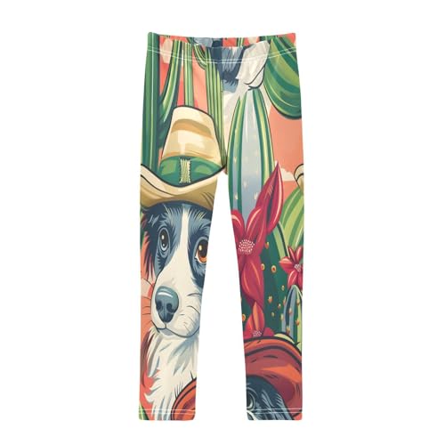 Bolaz Toddler Girls Leggings Printed Yoga Pants Leggings Cowboy Hat Dog for Kids