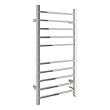 WarmlyYours 10-Bar Metropolitan Towel Warmer, Hardwired, Polished Stainless Steel