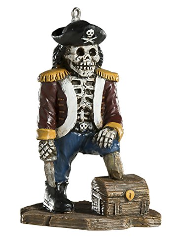 Skeleton Pirate Ornament - Scary Prop and Decoration for Halloween, Christmas, Parties, and Events - By HorrorNaments
