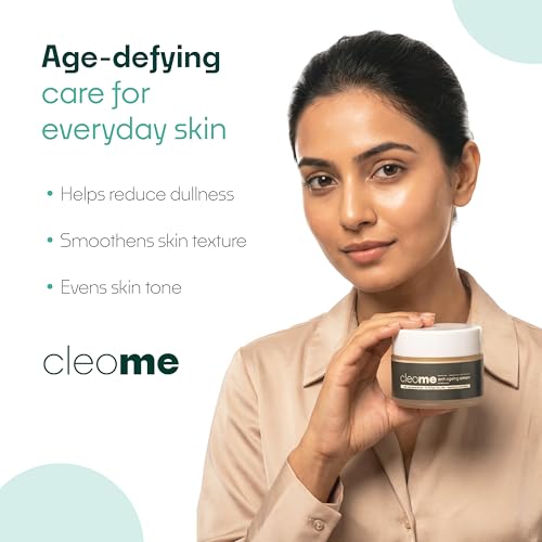 Image of Cleome Anti Aging Cream for Pigmentation,dark Spots, Fine Lines and Wrinkles| Niacinamide, Hyaluronic Acid, Retinyl Palmitate | for Women & Men | 50 gm