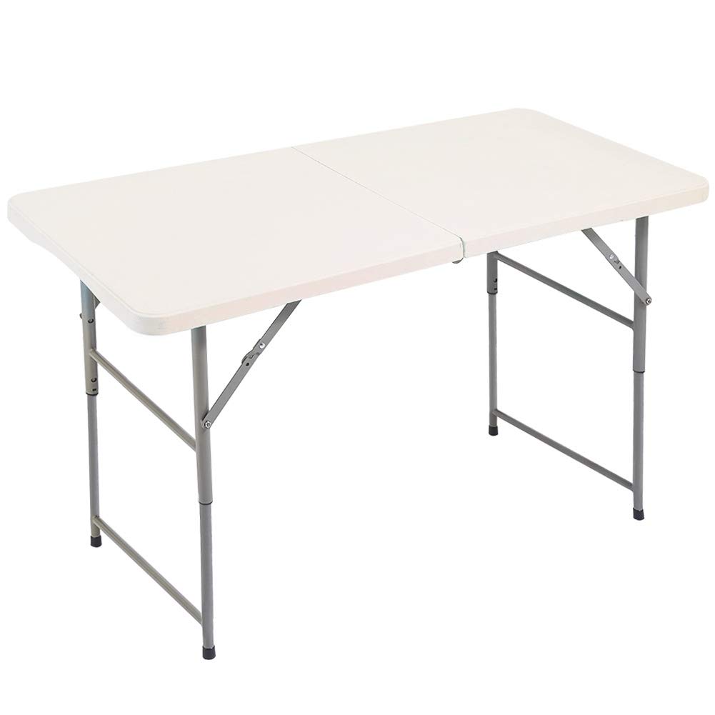 Buy FORUPFolding Utility Table, 4ft FoldinHalf Portable Plastic