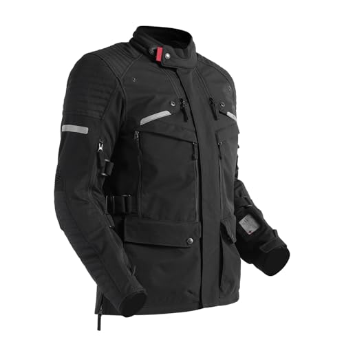 Image of Royal Enfield Nirvik V3 Riding Jacket | Protection: RE Ergo Pro Tech CE Level 2 at Shoulders & Elbows | Norman Tech CE Level 2 back protector, & XY CE Level 1 chest protectors | BLACK S